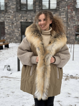 фото Пуховик c натуральным мехом лисы 00-00002158 в Красноярске от магазина Style-Way